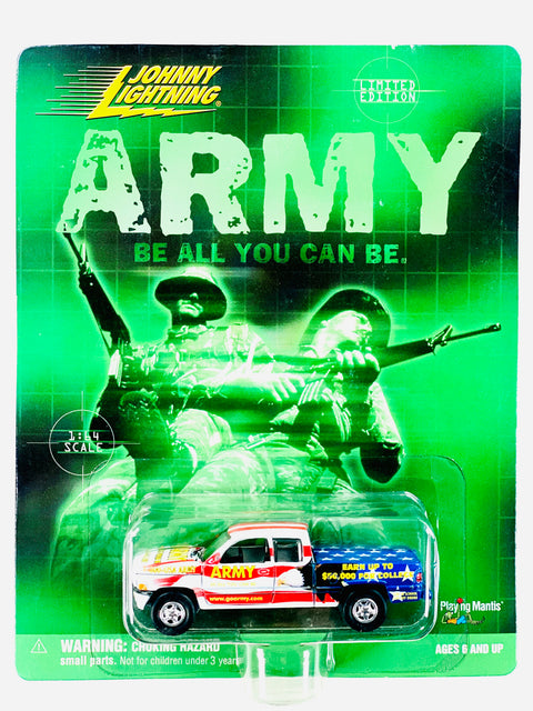 Johnny Lightning Playing Mantis Army 1996 Dodge Ram - Damaged Card/Blister