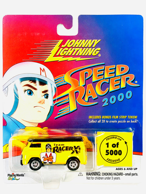 Johnny Lightning Playing Mantis Speed Racer Team Racer X VW Bus (1 of 5000) - Damaged Card/Blister