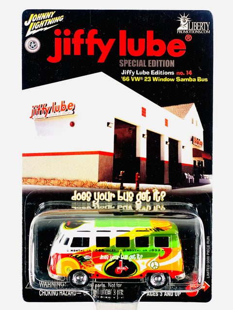 Johnny Lightning Liberty Promotions Jiffy Lube '66 VW 23 Window Samba Bus - Damaged Card/Blister