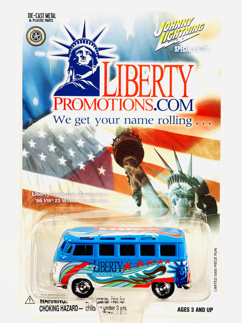 Johnny Lightning Liberty Promotions '66 VW 23 Window Samba Bus - Damaged Card/Blister