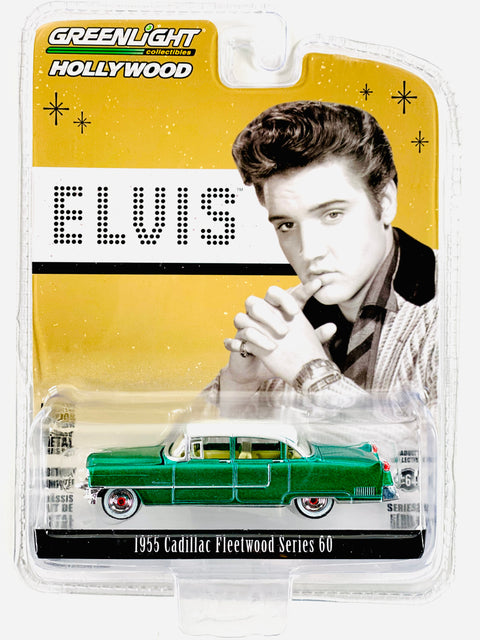 Greenlight Hollywood Elvis 1955 Cadillac Fleetwood Series 60 Pink Chase