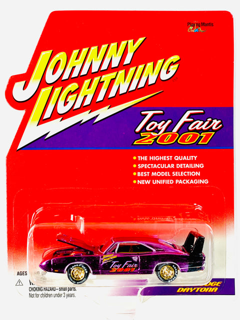 Johnny Lightning Playing Mantis 2001 Toy Fair 1969 Dodge Daytona - Damaged Card/Blister