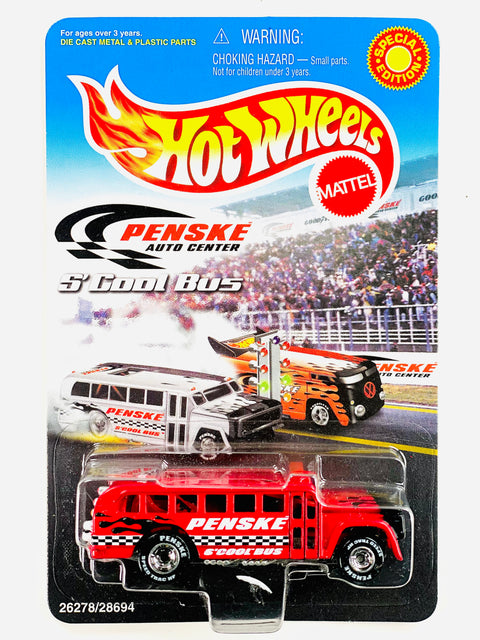 Hot Wheels 2000 Penske Auto Center S'Cool Bus Red - Damaged Card