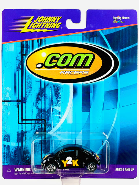 Johnny Lightning Playing Mantis .com Racers Y2K Bug Black - Damaged Card/Blister