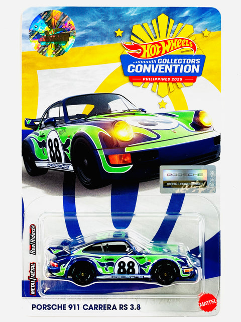 Hot Wheels 2025 Philippines Collectors Convention Porsche 911 Carrera RS 3.8 Stickered