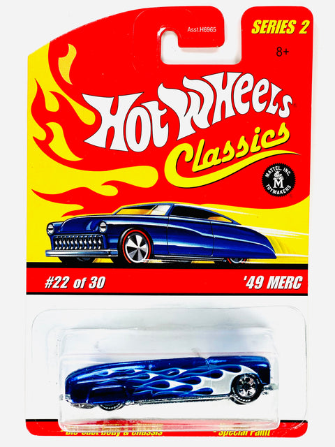Hot Wheels 2005 Classics Series 2 '49 Merc Royal Blue - Damaged Card/Blister