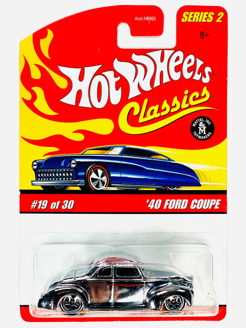Hot Wheels 2005 Classics Series 2 '40 Ford Coupe Chrome - Damaged Card/Blister