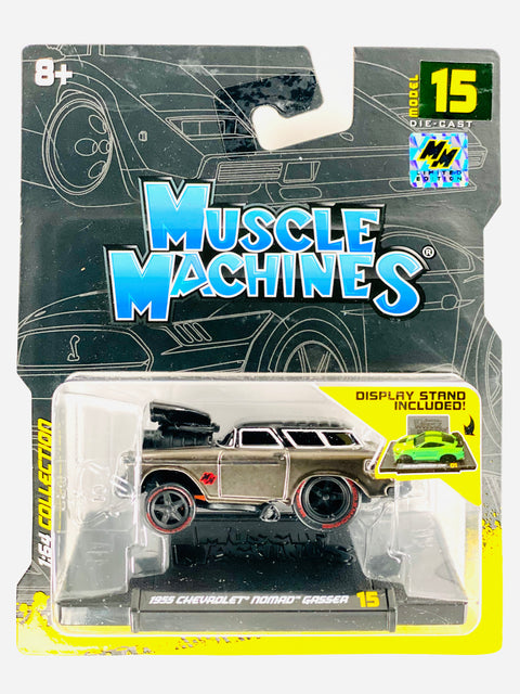 Maisto Muscle Machines 1955 Chevrolet Nomad Gasser Chase - Damaged Card/Blister