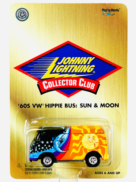 Johnny Lightning Playing Mantis Collector Club '60's VW Hippie Bus Sun & Moon - Damaged Card/Blister