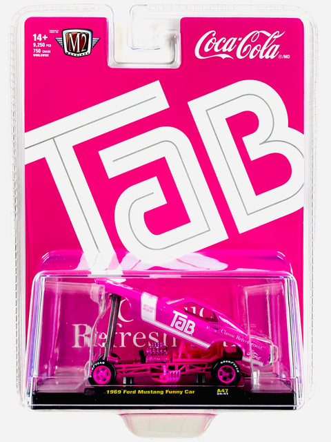 M2 Machines 2024 Tab 1969 Ford Mustang Funny Car Chase - Damaged Blister