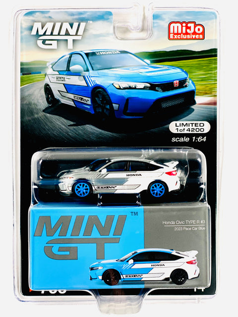 Mini GT Mijo Exclusive  Honda Civic Type R #3 2023 Pace Car Blue #753 Chase