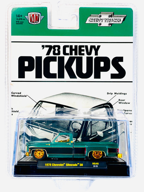 M2 Machines '78 Chevy Pickups 1978 Chevrolet Silverado 30 Dually Truck Chase - Damaged Blister