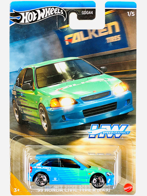 Hot Wheels 2024 Speed Graphics '99 Honda Civic Type R [EK9] - Soft Corners