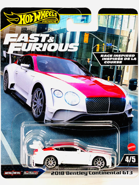 Hot Wheels 2024 Fast & Furious Case H 2018 Bentley Continental GT3 - Damaged Card