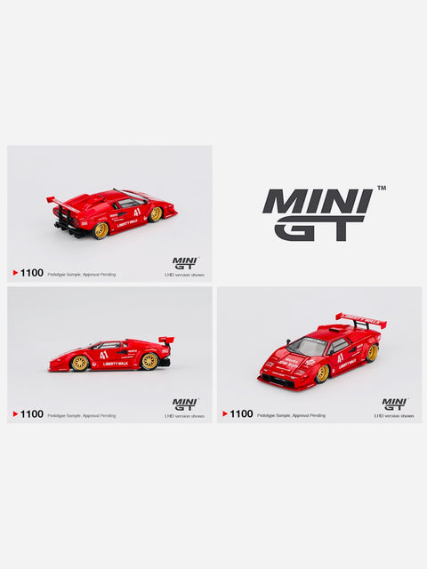 Mini GT Mijo Exclusive Lamborghini Countach LB-WORKS Red #1100