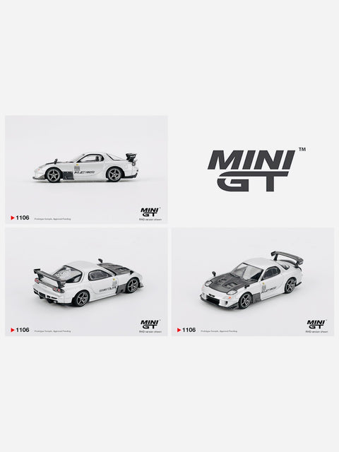 Mini GT Mijo Exclusive Mazda RX-7 RE-Amemiya Silver Metallic #1106