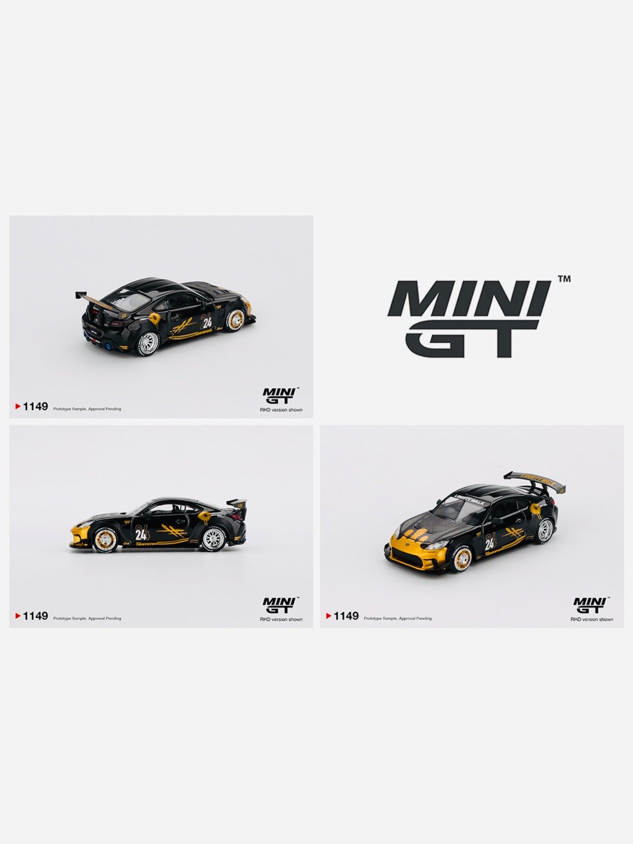 Mini GT Mijo Exclusive Toyota GR86 LB Nation Black & Gold #1149