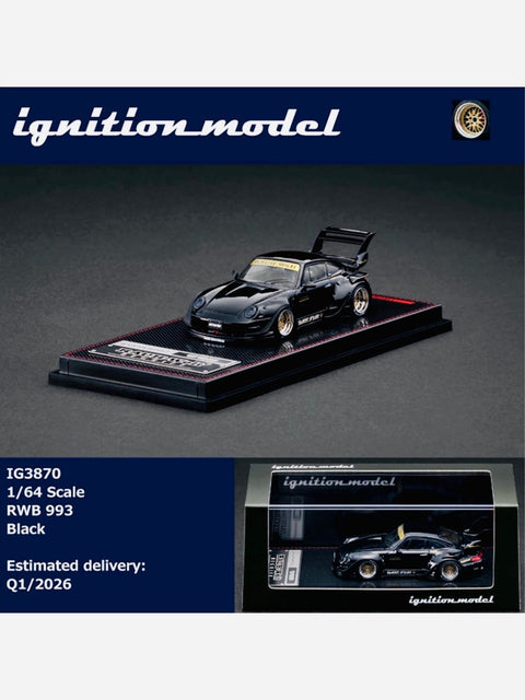 Ignition Model Factory Sealed Rauh-Welt Begriff RWB Porsche 993 in Black