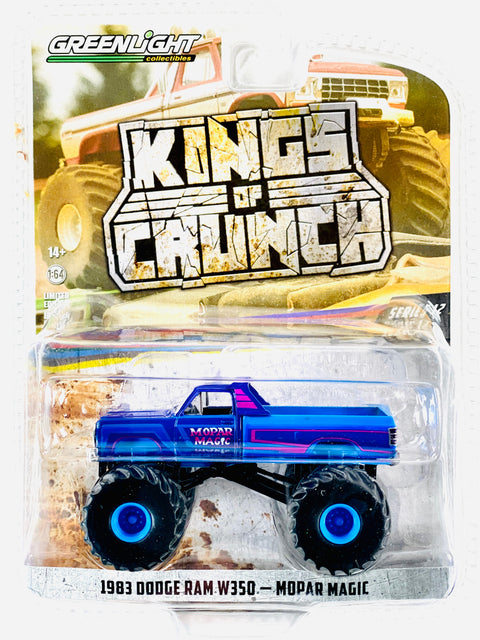 Greenlight Walmart Exclusive King of Crunch 1983 Dodge Ram W350 Mopar Magic Chase - Damaged Blister