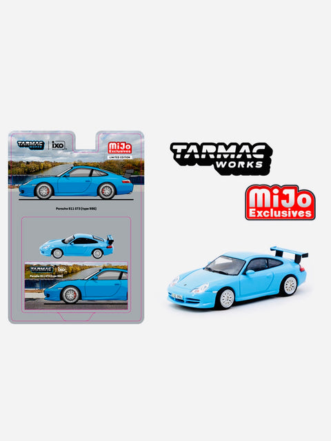 Tarmac Works Mijo Exclusive Global 64 Porsche 911 GT3 (Type 996) Light Blue