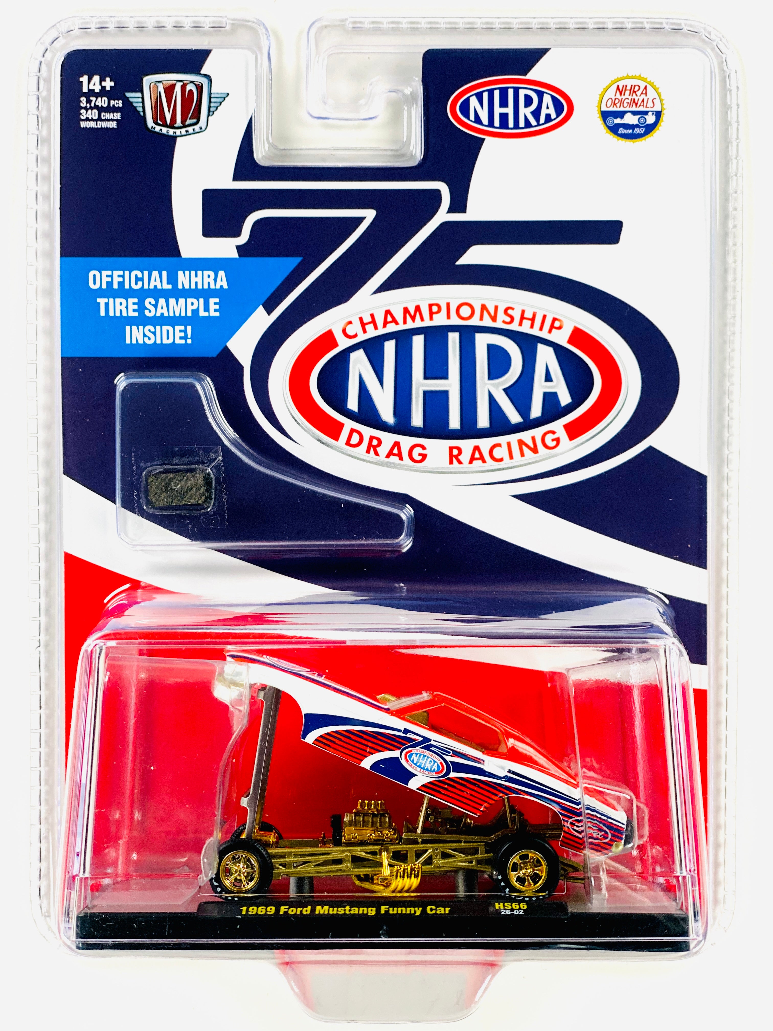 M2 1969 フォード・マスタング NHRA ファニーカー (チェイスカー) M2 Machines Hobby Exclusive 1969 Ford Mustang Funny Car 75th