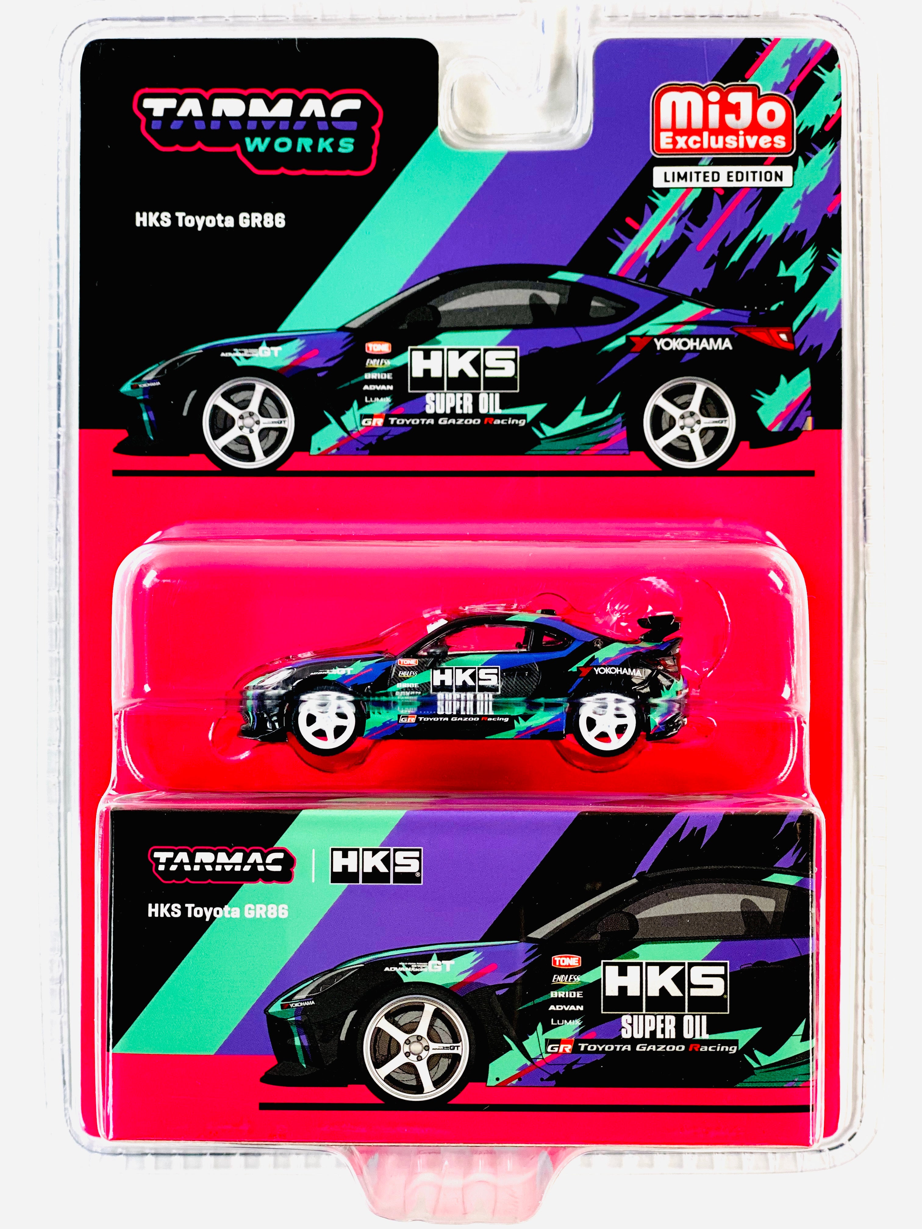 Tarmac Works Mijo Exclusives Global 64 HKS Toyota GR86 Black