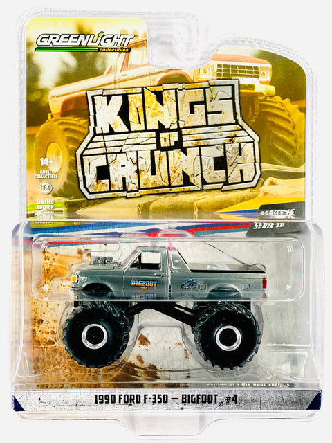 Greenlight Kings of Crunch 1990 Ford F-350 Bigfoot Raw Chase