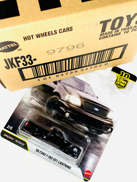 Hot Wheels 2026 Car Culture '99 Ford F-150 SVT Lightning Truck Factory Sealed Solid Pack (10 Cars)