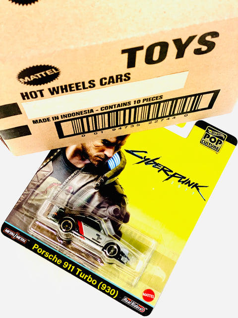 Hot Wheels 2024 Pop Culture Case F Cyberpunk Porsche 911 Turbo (930) Solid Pack (10 Cars)
