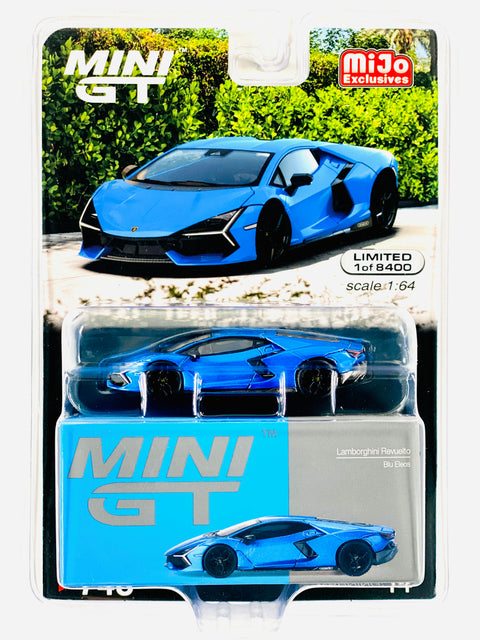 Mini GT Mijo Exclusive Lamborghini Revuelto Blu Eleos #748