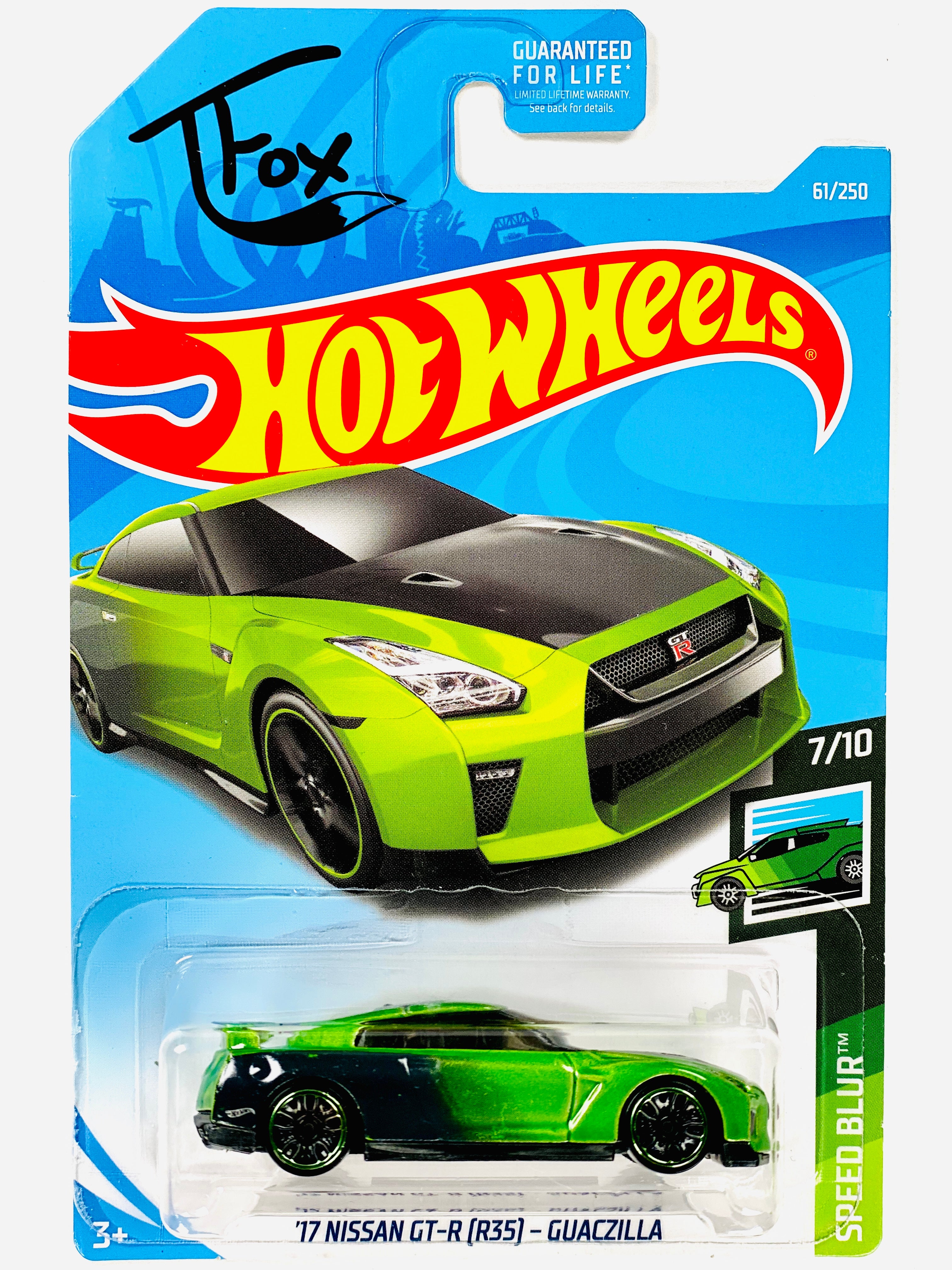 Hot Wheels Speed Blur '17 Nissan GTR (R35) Guaczilla - Damaged Card ...