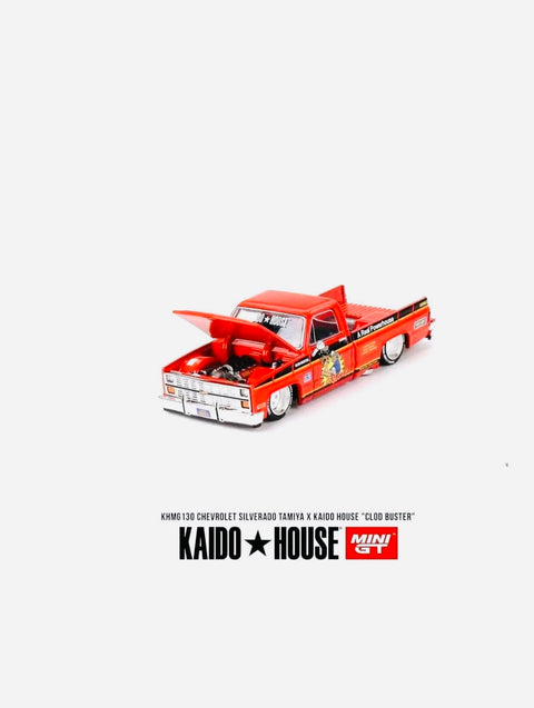 Mini GT x Kaido House Collab Chevrolet Silverado Tamiya “CLOD BUSTER” Orange #130