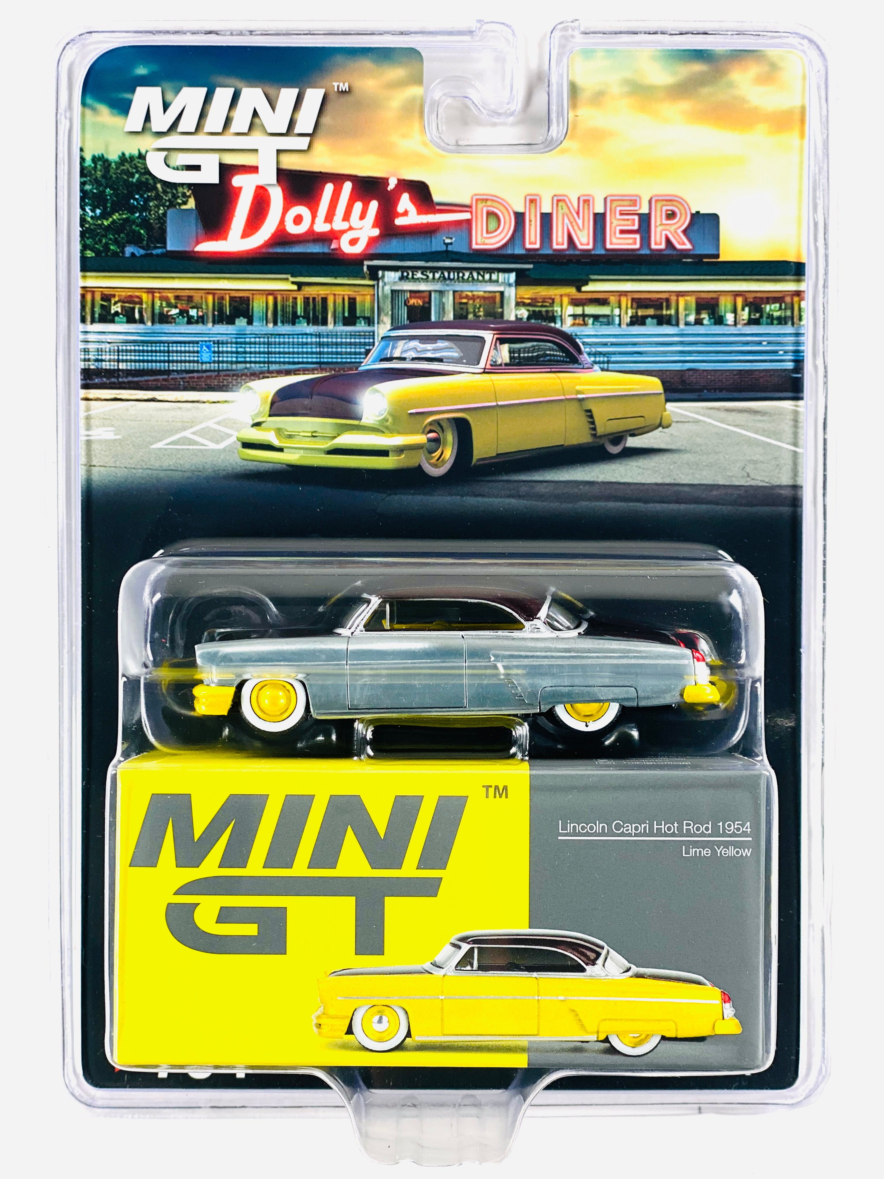 クラシック MILSTEIN VIGNETTES 24Favorite Miniatures Mini GT Mijo Exclusive 1954 Lincoln Capri Custom Hot Rod Lime
