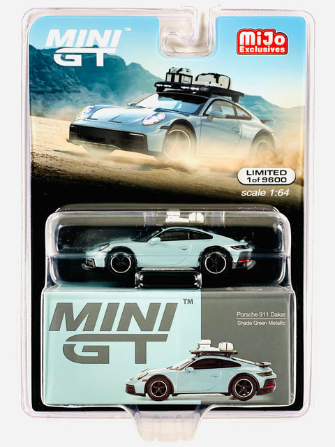 Mini GT Mijo Exclusive Porsche 911 Dakar Shade Green Metallic #780