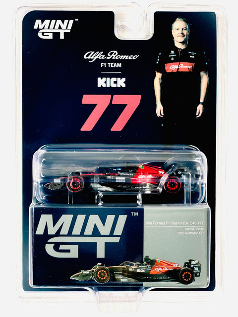 Mini GT Mijo Exclusive Alfa Romeo C43 #77 Valtteri Bottas 2023 F1 2023 Australian GP #729