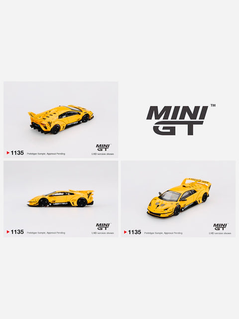 Mini GT Mijo Exclusive LB-Silhouette Works Lamborghini Murcielago GT Evo Yellow #1135