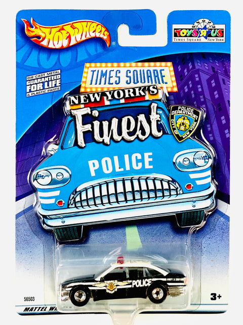 Hot Wheels Times Square New York's Finest Police Black - Damaged Card