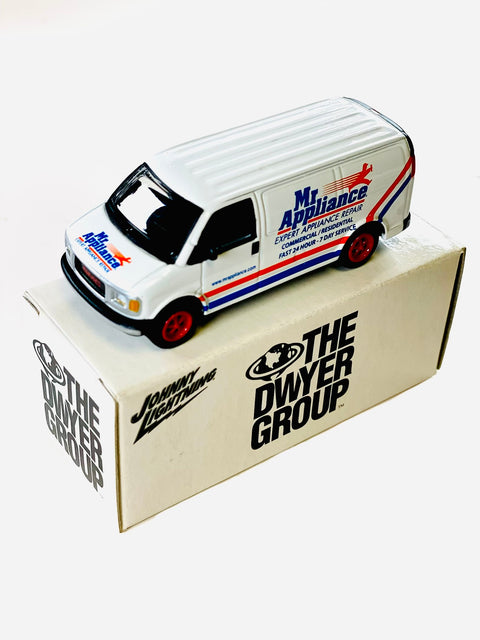 Johnny Lightning The Dwyer Group Mr. Appliance Utility Van - Damaged Box