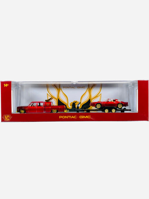 M2 Machines Auto Haulers 1977 GMC Sierra 3500 Custom Truck & 1977 Pontiac Firebird Trans Am Chase