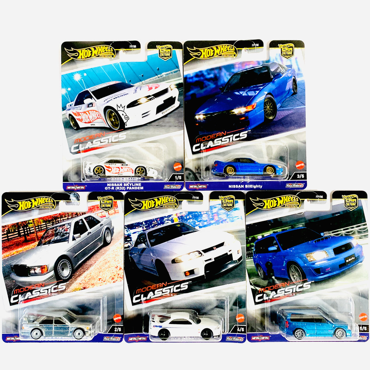 Hot Wheels 2024 Car Culture Modern Classics Case E (Set of 5