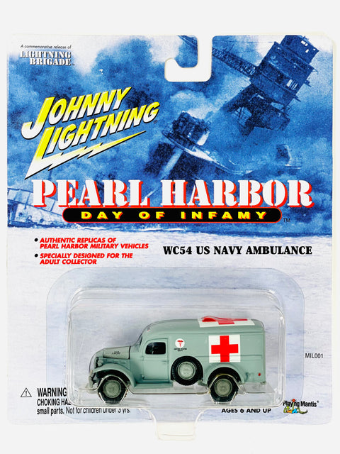 Johnny Lightning Pearl Harbor Day of Infamy WC54 US Navy Ambulance - Damaged Card/Blister