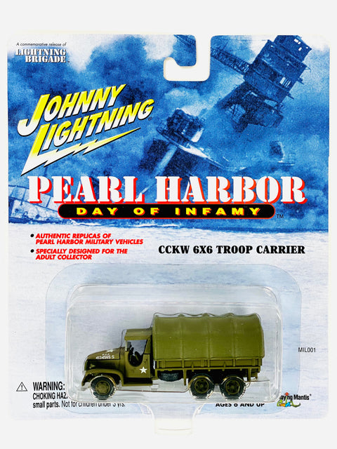 Johnny Lightning Pearl Harbor Day of Infamy CCKW 6x6 Troop Carrier - Damaged Card/Blister