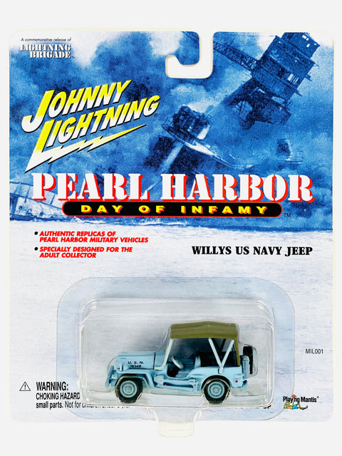 Johnny Lightning Pearl Harbor Day of Infamy Willys US Navy Jeep - Damaged Card/Blister