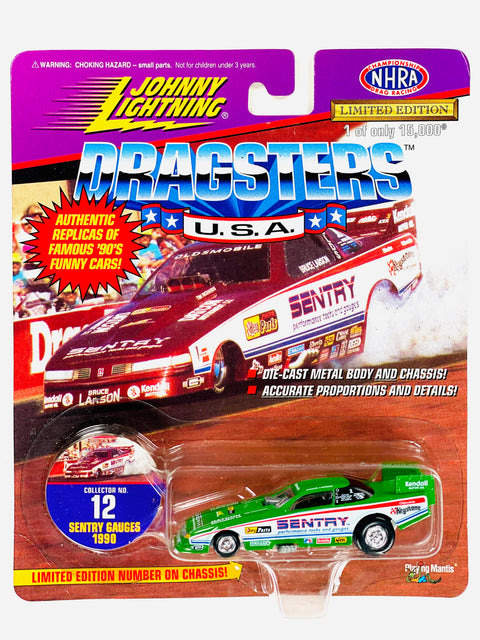 Johnny Lightning Dragsters USA 1990 Sentry Gauges Collectors No. 12 - Damaged Card/Blister