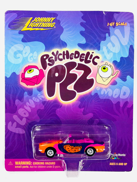 Johnny Lightning Psychedelic Pez 1968 Chevrolet Camaro Pink - Damaged Card/Blister