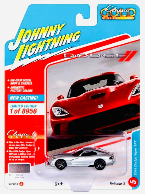 Johnny Lightning Classic Gold 2014 Dodge Viper Billet Silver