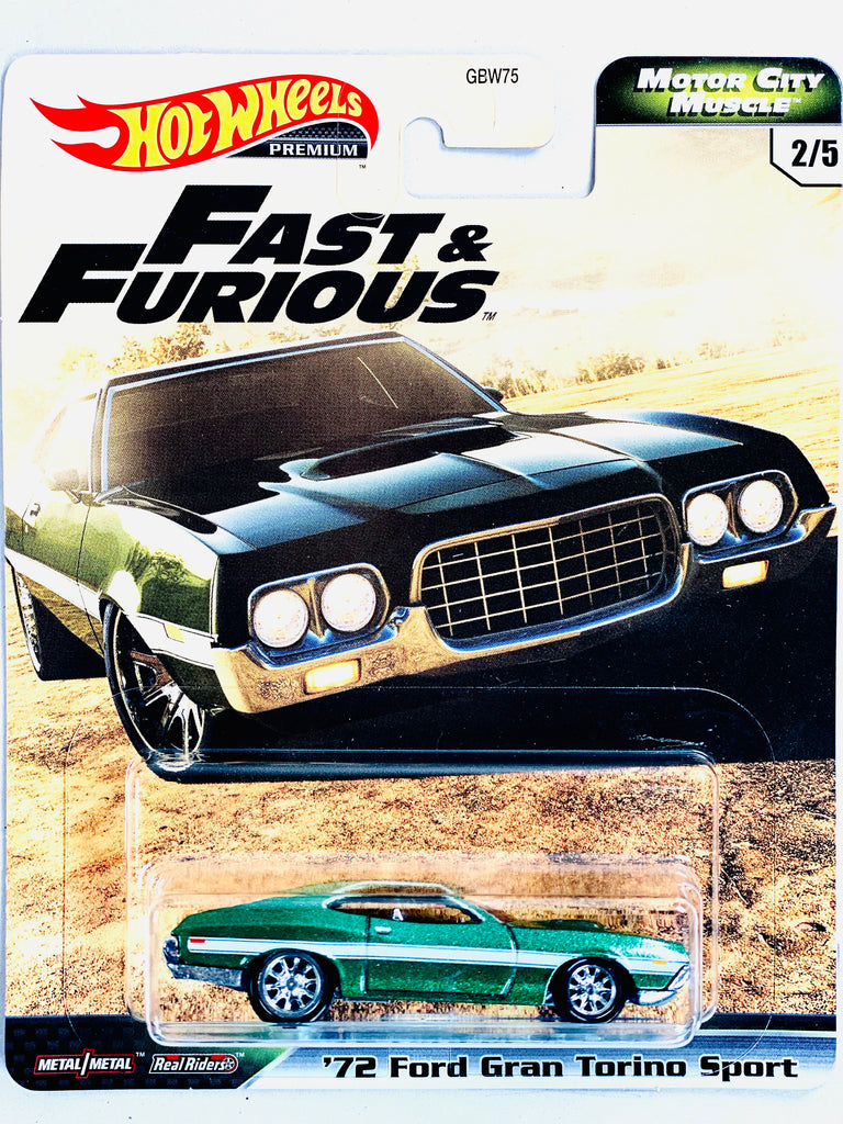 Hot Wheels 2020 Fast Furious Motor City Muscle 72 Ford Gran Torino Jcardiecast