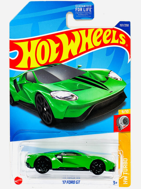 Hot Wheels 2022 HW Turbo '17 Ford GT Green - Damaged Card