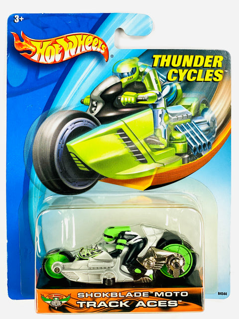 Hot Wheels 2003 Thunder Cycles Shokblade Moto Track Aces - Damaged Card