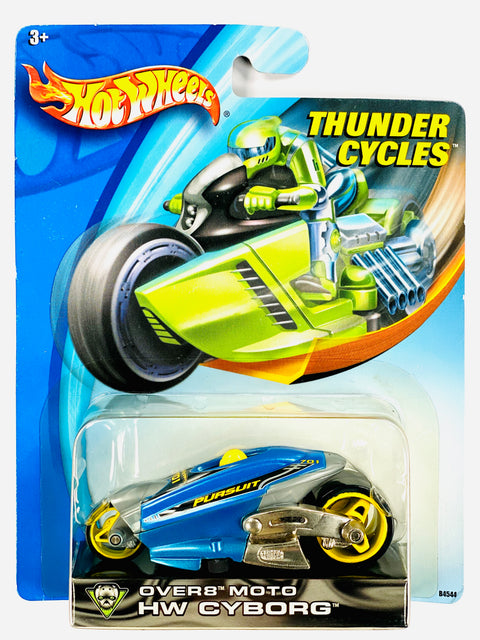 Hot Wheels 2003 Thunder Cycles Over8 Moto HW Cyborg - Damaged Card